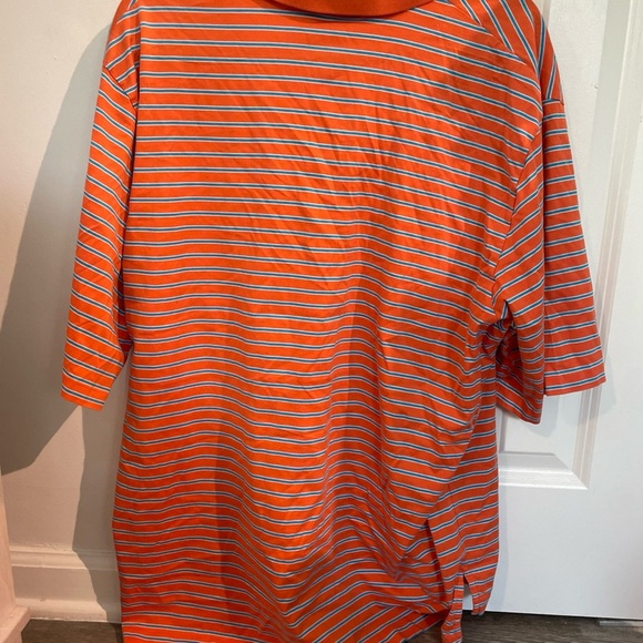 Ralph Lauren Golf Orange and Blue Polo Shirt with Stripes - Picture 6 of 7